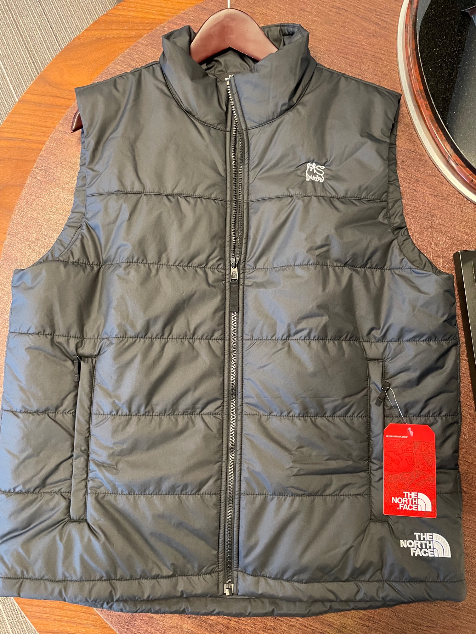 North Face Puffer Vest, provided by Merrill Lynch